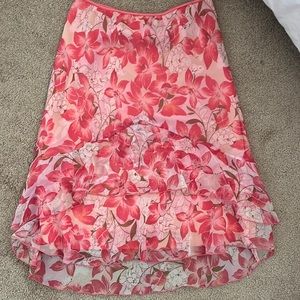 Pink flower skirt, size Large